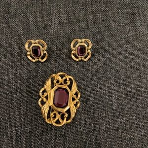 Amethyst Pendant Set